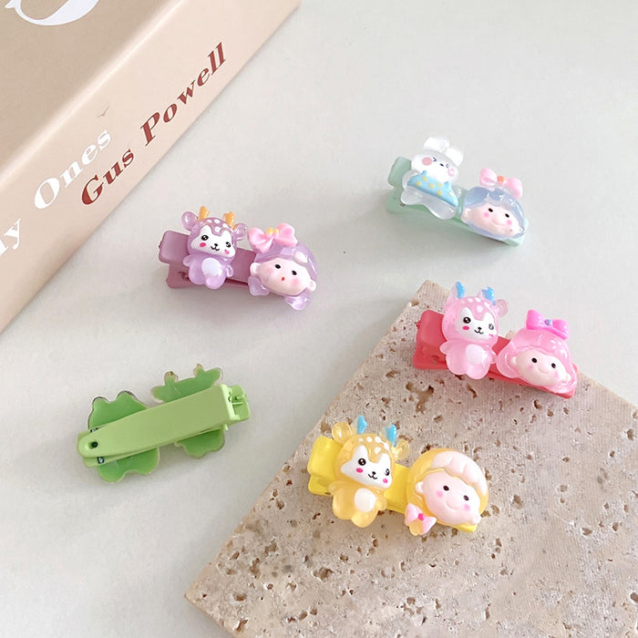 Wholesale plastic cute cartoon kids hair clip JDC-HC-RXi016
