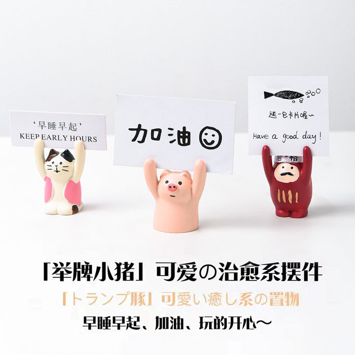 Decoración de resina de letrero de cerdo japonés al por mayor jdc-dcn-hehan001