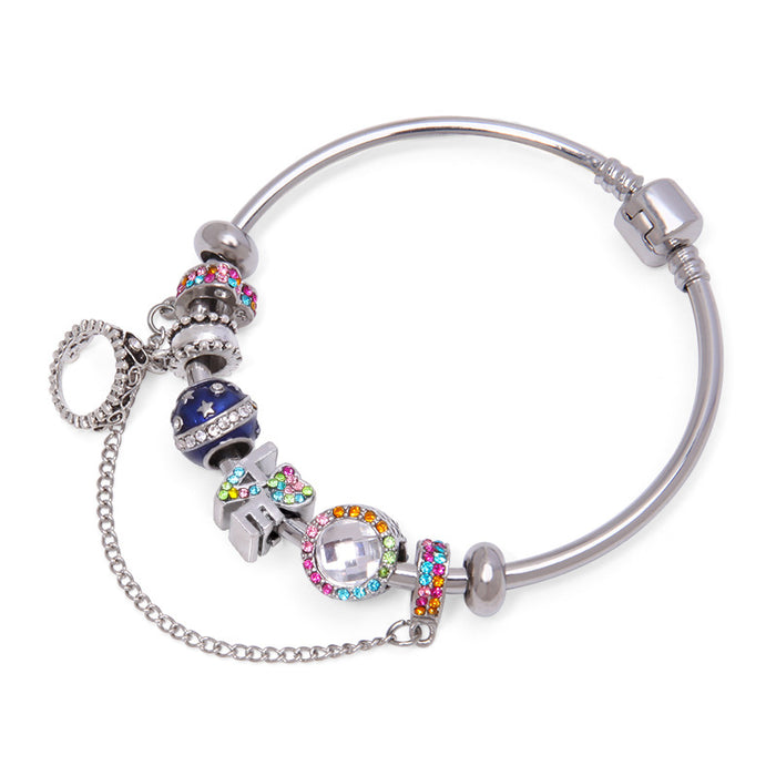 Wholesale diy bracelet love letter big hole beads MOQ≥2 JDC-BT-YinH011