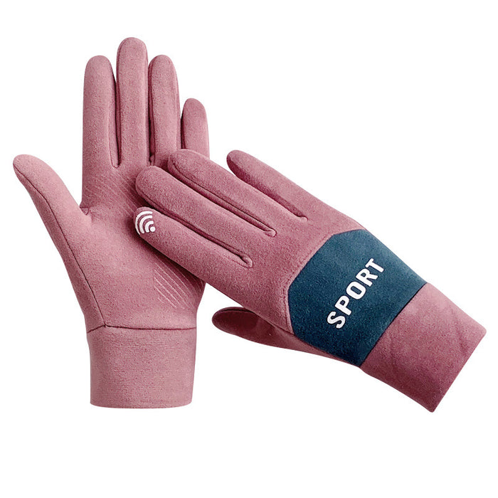 Wholesale Gloves Develvet Warm Windproof Outdoor Touch Screen MOQ≥2 JDC-GS-GuangJ008