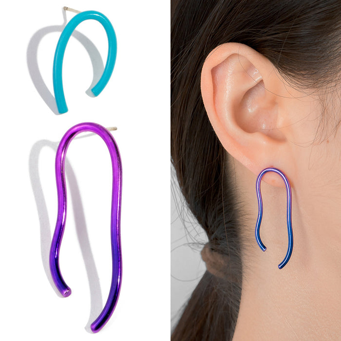 Wholesale Earrings Alloy Color Plated Geometric Shape MOQ≥2 JDC-ES-KenJ011