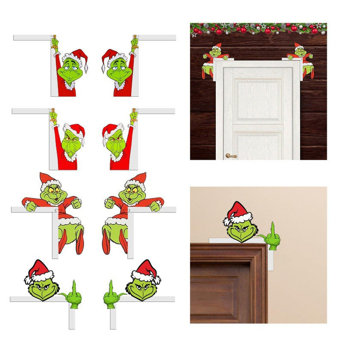Ornamentos de madera decorativos de la puerta de Navidad decorativa al por mayor
