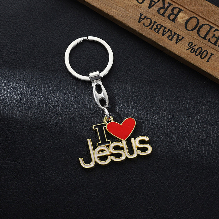 Wholesale Love Jesus Alloy Keychain JDC-KC-XJN002