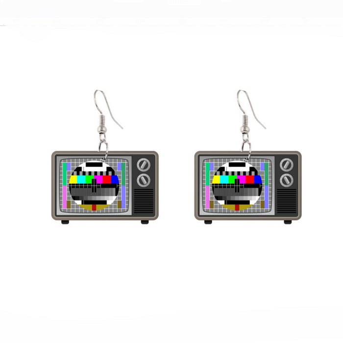 Wholesale Retro Style TV Acrylic Earrings MOQ≥2 JDC-ES-Fusu006