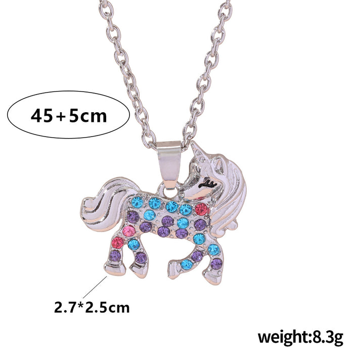 Wholesale Necklace Alloy Color Pony Necklace MOQ≥2 JDC-NE-ZJ041