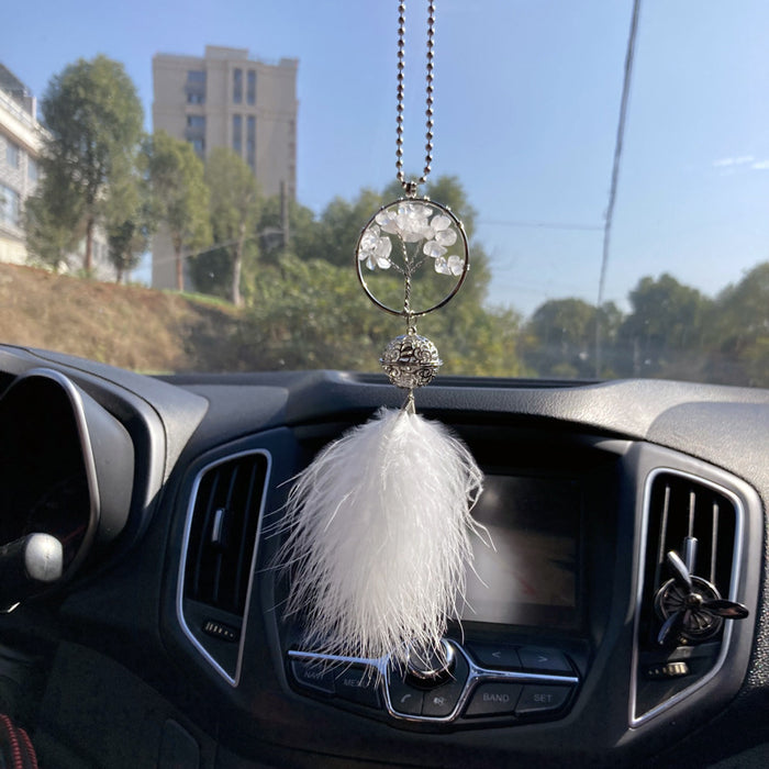 Wholesale Car Accessories Copper Ring Feather Tree of Life Dream Catcher MOQ≥2 JDC-CA-ChenP004