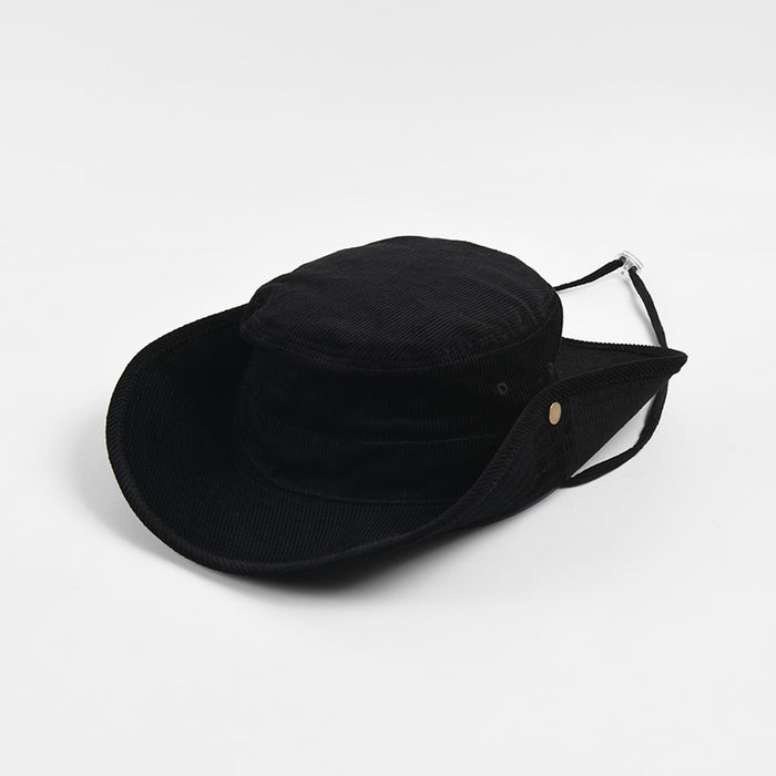 Wholesale hat corduroy western cowboy hot girl wind outdoor travel sunshade sunscreen MOQ≥3 JDC-FH-LLZ002