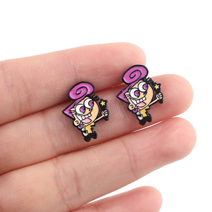 Wholesale Earrings Alloy Guardian Fairy MOQ≥5 JDC-ES-kubei001