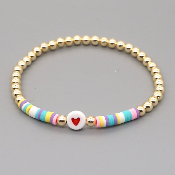 Wholesale Acrylic Love Beads Clay Bead Bracelet JDC-BT-Yuxz004