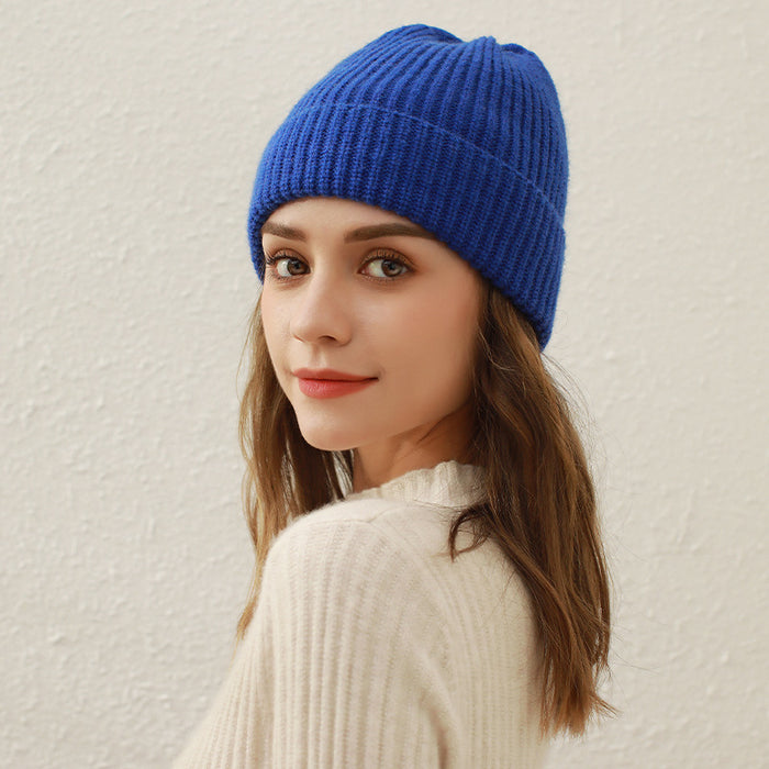 Wholesale Hat Acrylic Autumn/Winter Solid Color Warm Knitted Hat MOQ≥2 JDC-FH-Shenm002