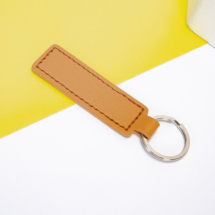Wholesale Keychains PU Leather Car Simple Solid Color JDC-KC-XingR001