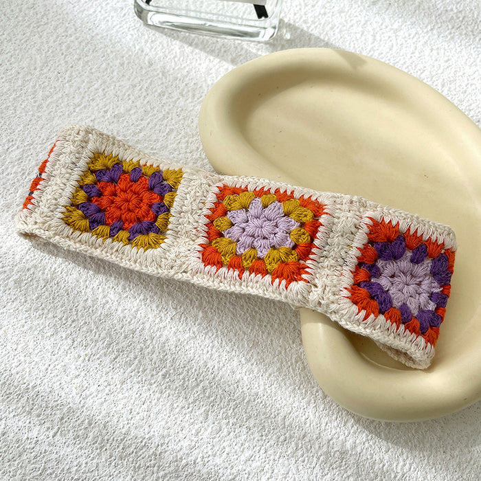 Diadema de turbante retro de crochet hecha a mano al por mayor JDC-HD-YYANG004