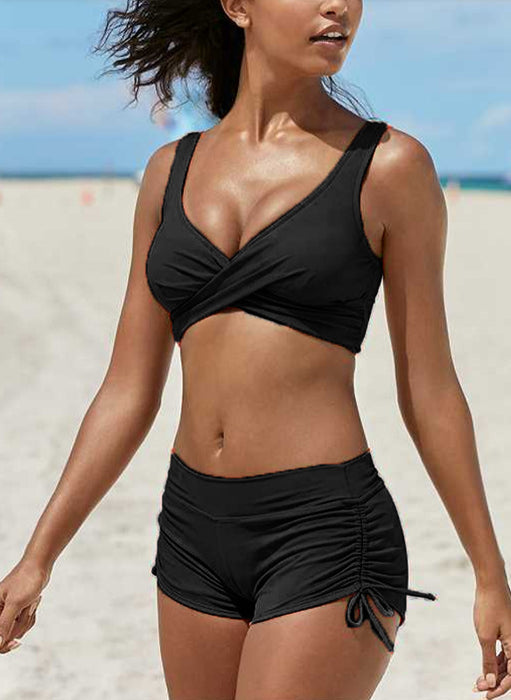 Wholesale Black nylon swimsuit JDC-SW-huiBX001