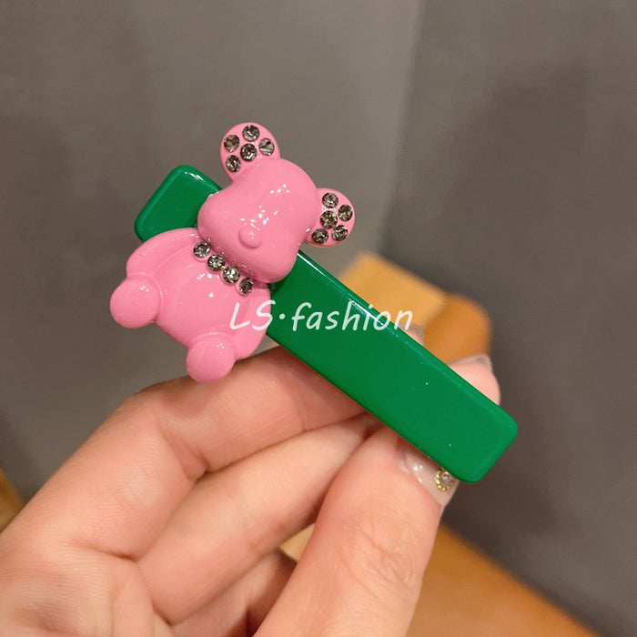 Wholesale wrong color age reduction bear hairpin hair rope  JDC-HS-LiS008