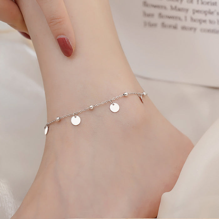 Jewelry WholesaleWholesale double layer disc foot chain JDC-AS-Gm001 Anklet 冈麦 %variant_option1% %variant_option2% %variant_option3%  Factory Price JoyasDeChina Joyas De China