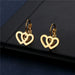 Jewelry WholesaleWholesale Gold Heart Geometric Stainless Steel Earrings JDC-ES-MINGM021 Earrings 敏萌 %variant_option1% %variant_option2% %variant_option3%  Factory Price JoyasDeChina Joyas De China