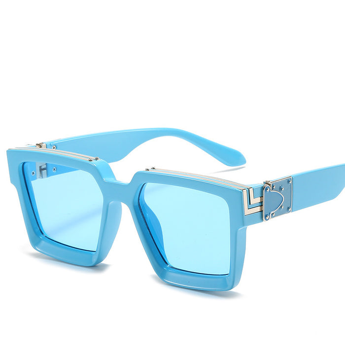 Wholesale Sunglasses PC Lens Square Plastic Metal Frame MOQ≥2 JDC-SG-QiC001