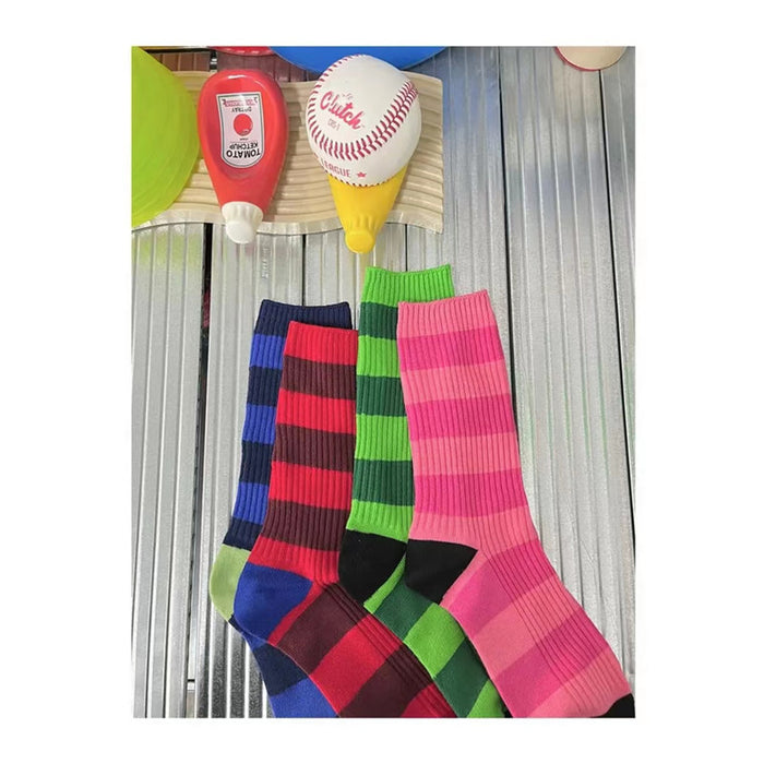 Wholesale socks women's mid-tube zebra pattern contrast color trend women's socks JDC-SK-HuiLi003