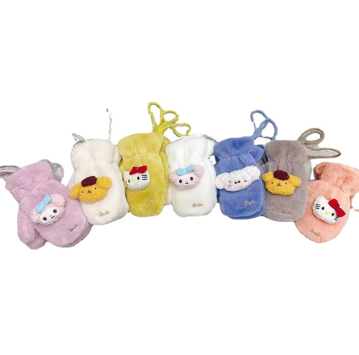 Wholesale Gloves Flannel Cute Cartoon Children's Warm Hanging Neck MOQ≥2 (S) JDC-GS-JunR002