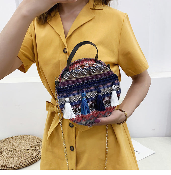 Wholesale knitted bag large capacity ethnic style women's bag JDC-SD-WeiS008