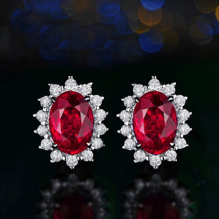 Wholesale crystal gemstone earrings full of diamonds JDC-ES-JYS017