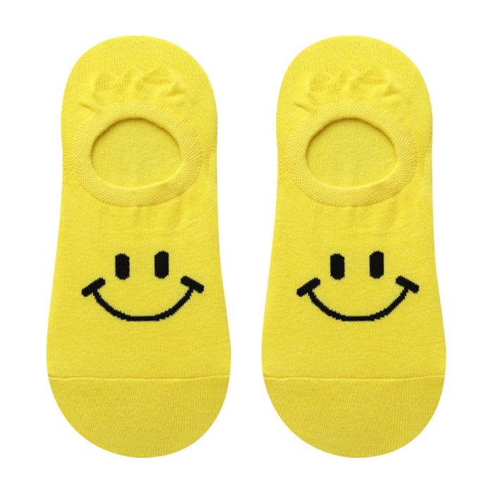 Wholesale Smiley Socks Women Invisible Socks Summer Thin Section JDC-SK-CGC001