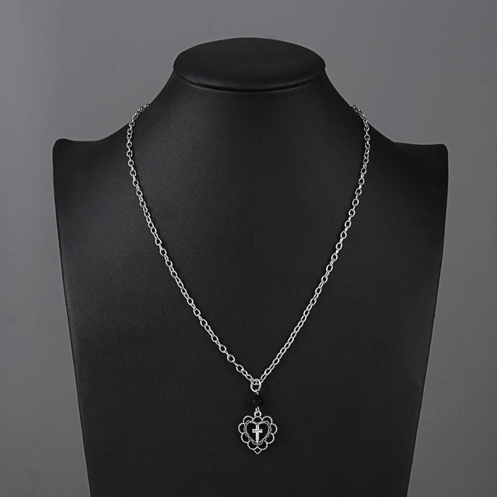 Wholesale Necklace Alloy Gothic Love Necklace Cross Pendant MOQ≥2 JDC-NE-Ruil004