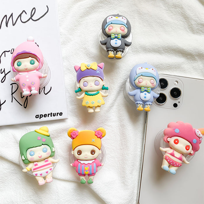 Wholesale Grip Epoxy Cute Cartoon Doll Sticker Cell Phone Airbag Holder JDC-PS-Xinx017