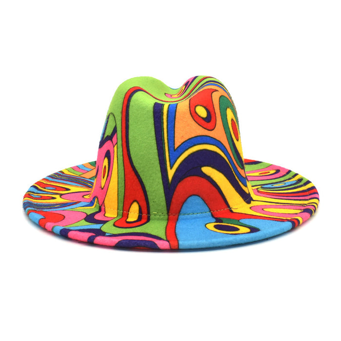 Wholesale digital printing woolen hat women's top hat MOQ≥2 JDC-FH-ShunMa001