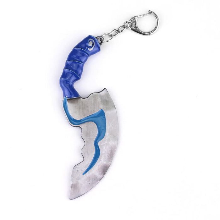 Wholesale Keychains For Backpacks Dota Butcher Hook Logo Alloy Keychain Scythe Weapon Model JDC-KC-AWen018