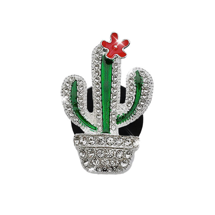 Diamond de diamante al por mayor Cactus acondicionador de aire acondicionado Clip de perfume JDC-CA-ZKA005