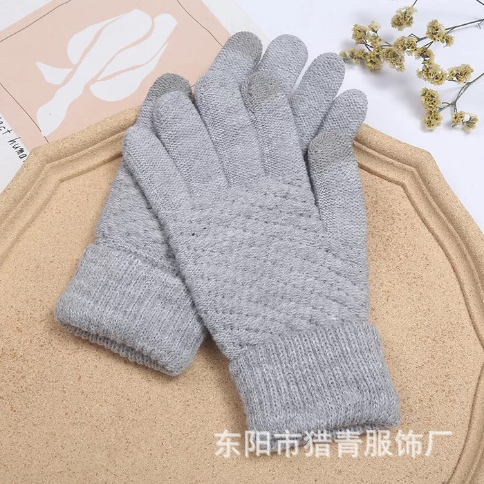 Wholesale Gloves Wool Thick Cycling Warm Knitted JDC-GS-YWHY002