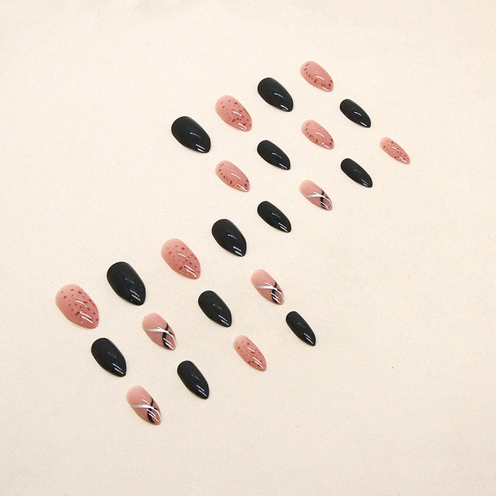 Pegatizas de uñas de resina de lunares sólido de color sólido JDC-NS-QIH021