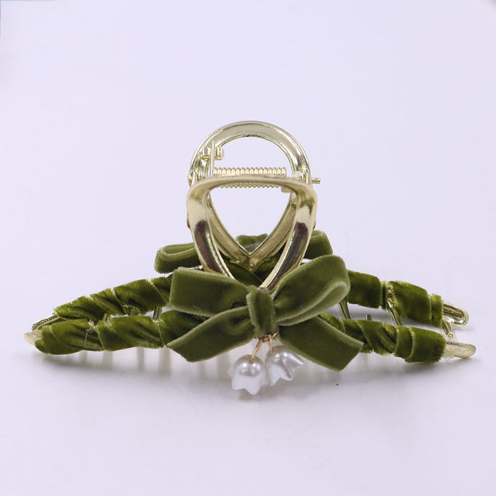 Jewelry WholesaleWholesale Lily of the Valley Grab Shark Clip Back Head Hair Clip JDC-HC-Guib001 Hair Clips 贵本 %variant_option1% %variant_option2% %variant_option3%  Factory Price JoyasDeChina Joyas De China