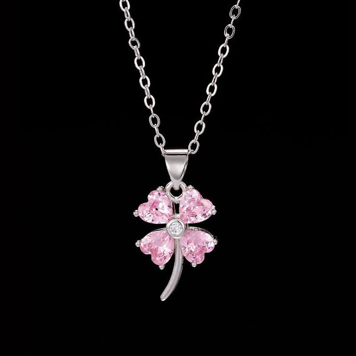 Wholesale pendant colored diamond love women's fashion all-match four-leaf clover JDC-PT-MLJ006