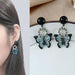 Jewelry WholesaleWholesale Black Butterfly Alloy Earrings JDC-ES-HZQ011 Earrings 青之荷 %variant_option1% %variant_option2% %variant_option3%  Factory Price JoyasDeChina Joyas De China