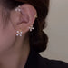 Jewelry WholesaleWholesale pearl flower diamond-encrusted alloy ear clips JDC-ES-ChiH009 Earrings 池豪 %variant_option1% %variant_option2% %variant_option3%  Factory Price JoyasDeChina Joyas De China