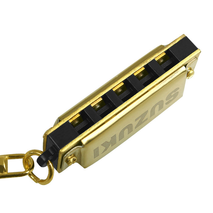 Wholesale Mini Keychain Small Mouth Gold Children's Harmonica JDC-KC-YNa001