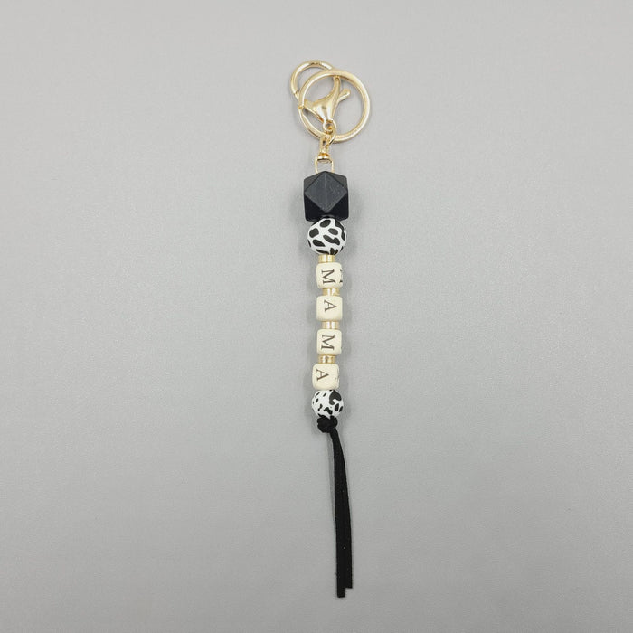 Wholesale Keychains Silicone Alphabet Beads Bag Accessories MOQ≥2 JDC-KC-JuX002