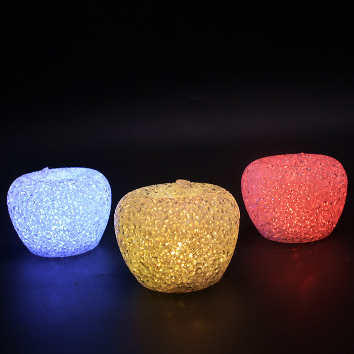 Wholesale Glowing Apple Night Light Christmas Eve Sparkling Crystal Apple MOQ≥2 JDC-FT-HongR005