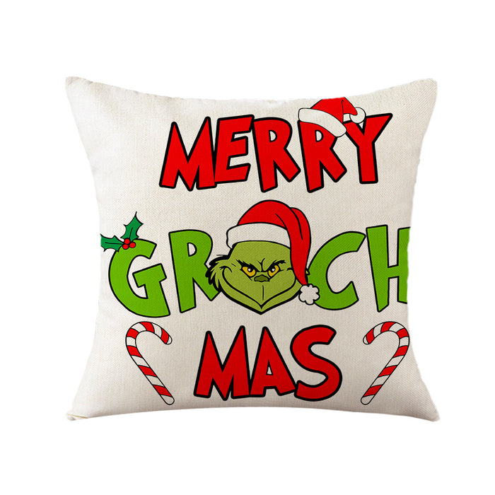 Wholesale Christmas Cartoon Printed Pillowcase MOQ≥2 JDC-PW-Weix001