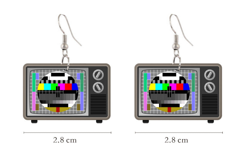 Pendientes acrílicos de TV de estilo retro al por mayor MOQ≥2 JDC-ES-FUSU006