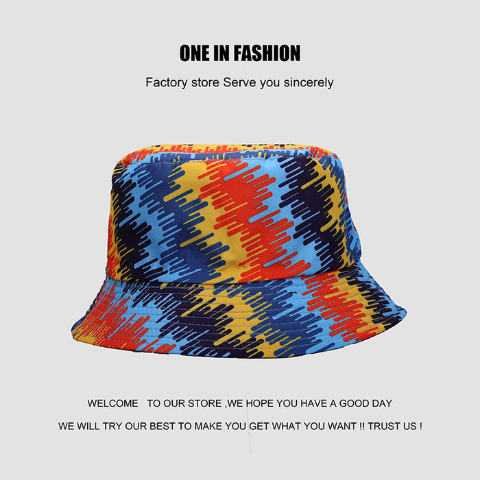 Wholesale fisherman hat printing funny graffiti double sided sun hat JDC-FH-WanY004