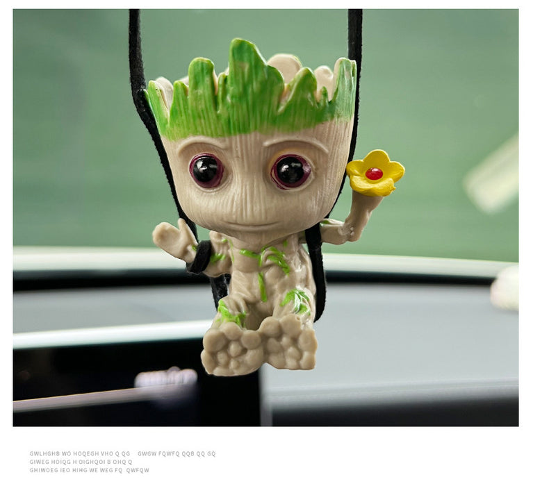 Wholesale Car Accessories Resin Cartoon Tree People Rearview Mirror Decoration JDC-CA-JingZh002