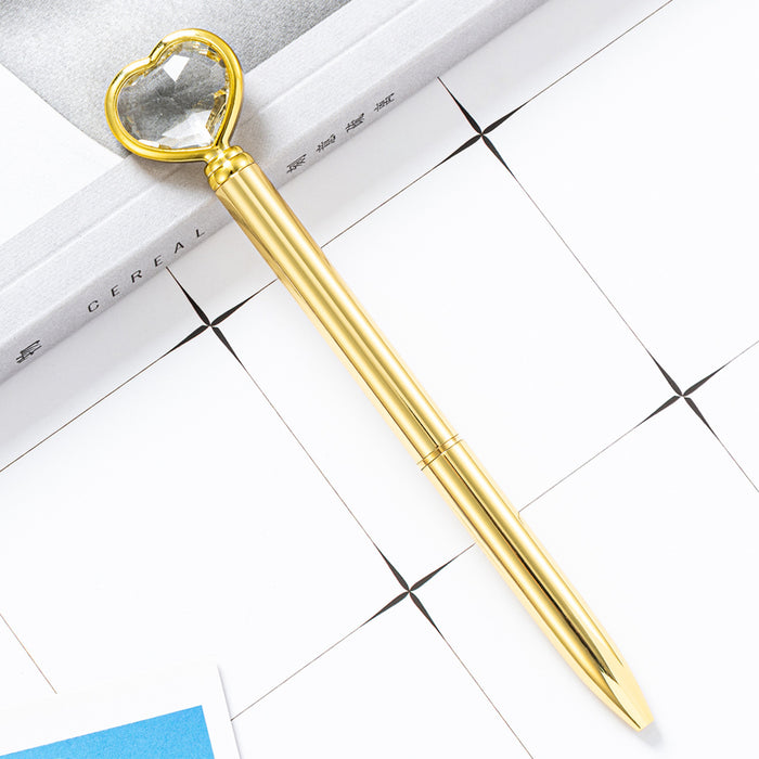 Wholesale Ballpoint Pen Metal Heart Diamond Gel Pen JDC-BP-Huah096