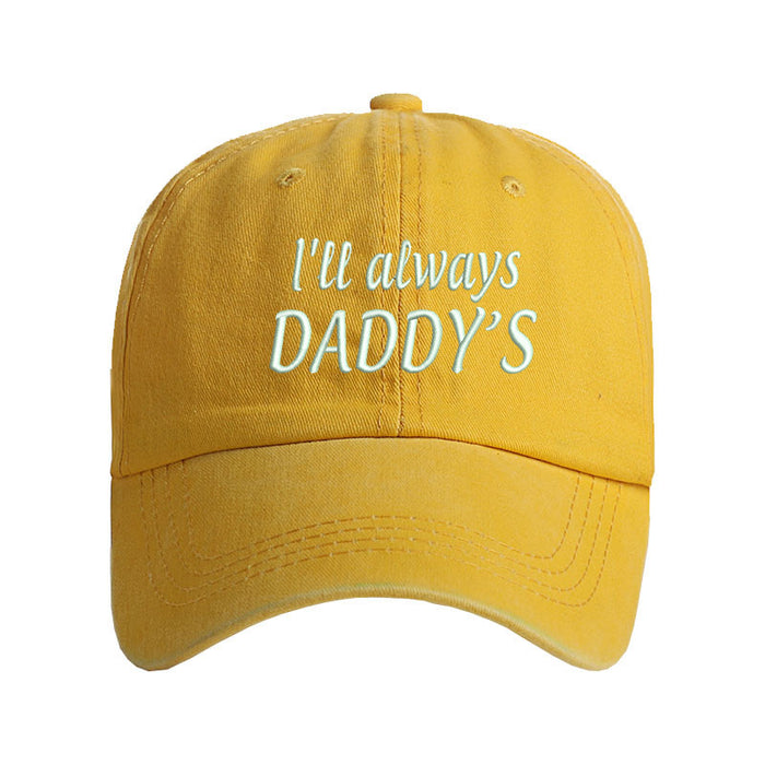 Wholesale Washed Cotton Embroidered Daddy Letters Baseball Cap Father's Day Gift MOQ≥2 JDC-FT-QiuXi001