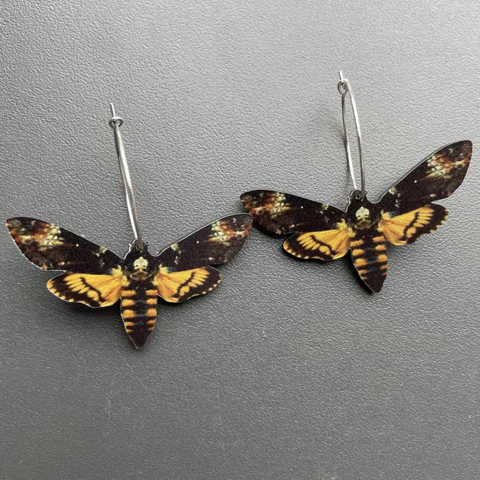 Wholesale Earrings Acrylic Insect Butterfly Moth MOQ≥2 JDC-ES-XUEP046