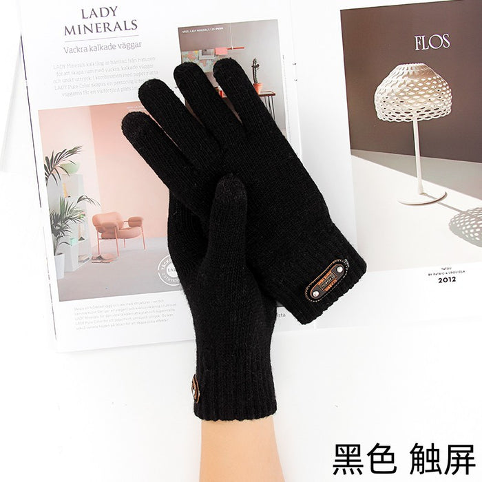 Wholesale Gloves Polyester Warm Finger Knit Gloves Touch Screen MOQ≥2 JDC-GS-RH009