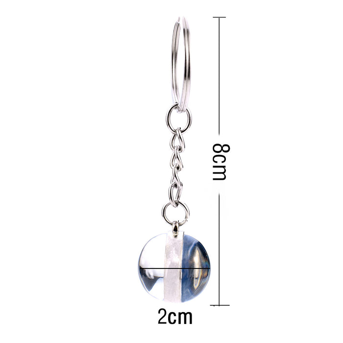 Wholesale Keychains Alloy Glass Clover Fluorescent MOQ≥2 JDC-KC-ZaoY018