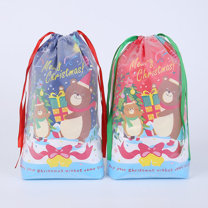 Wholesale Gift Bag Plastic Christmas Drawstring with Mouth MOQ≥2 JDC-GB-Shenao001